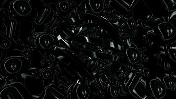 Background with Black Shapes, Figures, Reflection, 3D Render, Unique Design video