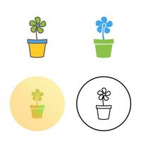 Flower Pot Vector Icon