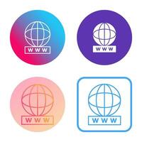 Unique World Wide Web Vector Icon