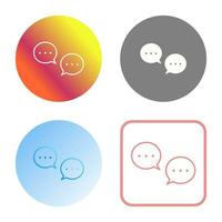 icono de vector de burbujas de conversación única