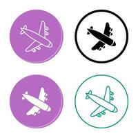 icono de vector de avión de aterrizaje