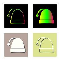 icono de vector de gorro de navidad