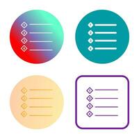 Unique Numbered list Vector Icon