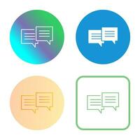 Unique Two Chat Bubbles Vector Icon