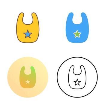 babero, vector, icono vector