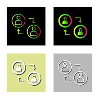 Connected Profiles Vector Icon