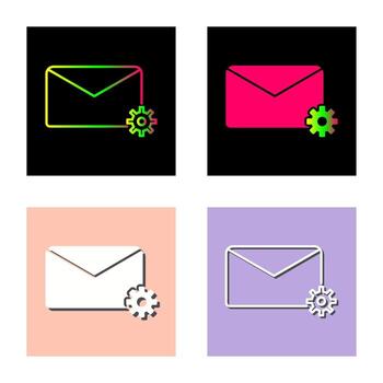 icono de vector de configuración de mensaje