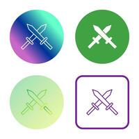 Unique Two Swords Vector Icon