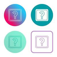 Unique Question Mark Vector Icon