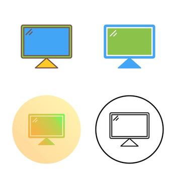 icono de vector de computadora
