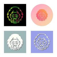 Orangutan Vector Icon