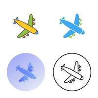 Landing Airplane Vector Icon