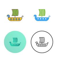 Viking Ship Vector Icon