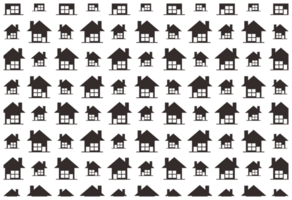 House Silhouette Pattern Background png