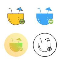 Coconut Drink Vector Icon