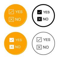 Yes No Option Vector Icon