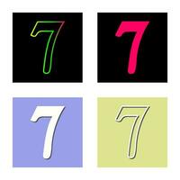 Number Seven Vector Icon