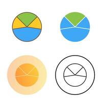 icono de vector de análisis de gráfico circular