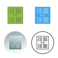 Piece of Code Vector Icon