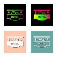 icono de vector de signo de hotel