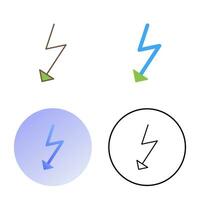 Unique Flash Vector Icon