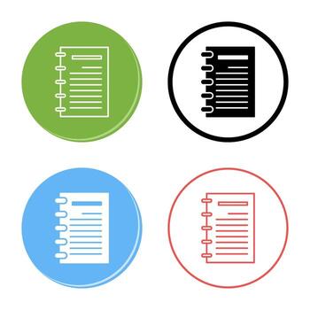 Notepad Vector Icon