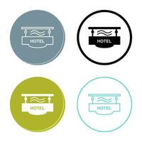 icono de vector de signo de hotel