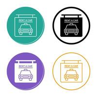 Rent a Car Vector Icon