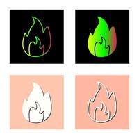 Unique Flame Vector Icon