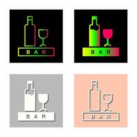 Unique Bar Sign Vector Icon