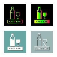 Unique Drinks Cafe Vector Icon