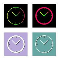 Unique Clock Vector Icon