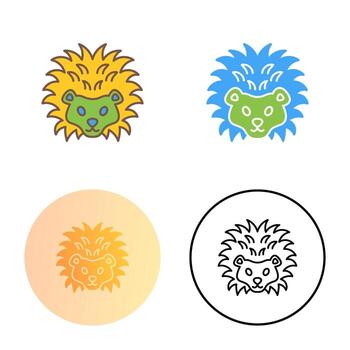 icono de vector de erizo