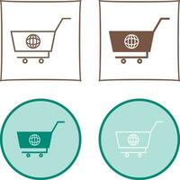 Unique Global Shopping Vector Icon