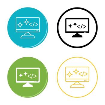 Unique Clean Code Vector Icon