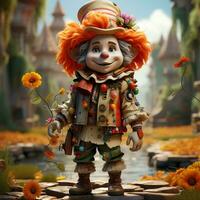 3d cartoon clown photo