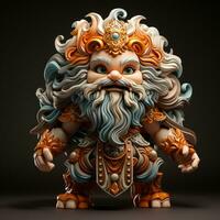 3d cartoon wind god photo