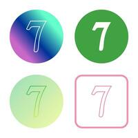 Number Seven Vector Icon