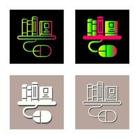 Digital Library Vector Icon