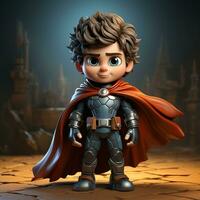 3d cartoon super hero photo