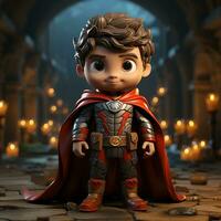 3d cartoon super hero photo