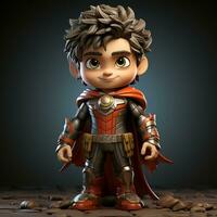 3d cartoon super hero photo