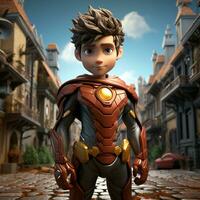 3d cartoon super hero photo