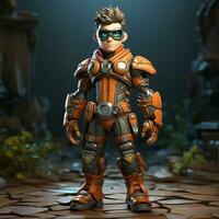 3d cartoon super hero photo