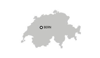 hoog gedetailleerd vector kaart met hoofdstad, Bern- Zwitserland png