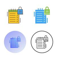 Shopping List Vector Icon