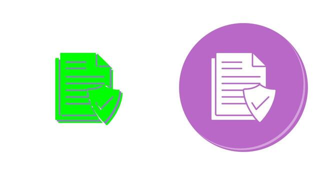 icono de vector de documento válido