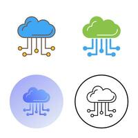 icono de vector de computación en la nube