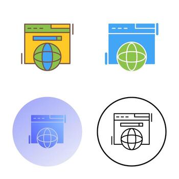 icono de vector de navegador