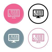 icono de vector de codificación